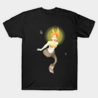 Anglerfish Mermaid - Creepy Mermaid Fantasy Art T-Shirt